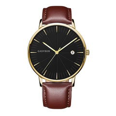 Fashion Business Watch Men Luxury Brand Gold Black Mesh Steel Quartz Watch for Man Minimalist Wrist Watches Relogio Masculino