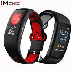 Q6S Smart Bracelet Blood Pressure Heart Rate Monitor Smartband Wristband Waterproof Sports Fitness Colors 3D dynamic Watch Band