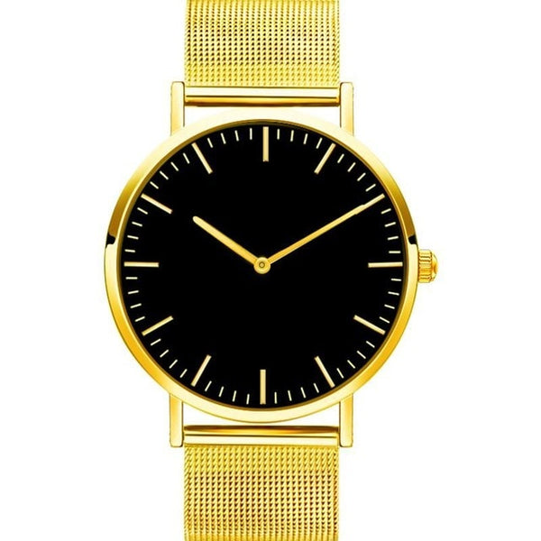 Women New Business Watch Black Mesh Band Stainless Steel Analog Quartz Wristwatch Lady Female Luxury Watches Montre Femme