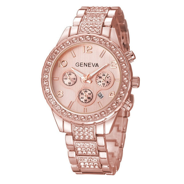 Women  Watches Stainless Steel Exquisite Watch Women Rhinestone Luxury Casual Quartz Watch Relojes Mujer 2019 New Arrivals 876