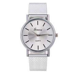 Geneva Women Top Brand Luxury Watch Woman's Bracelet Stainless Steel Delicate Dial Ladies Dress Clock Relogio Feminino Gift Q