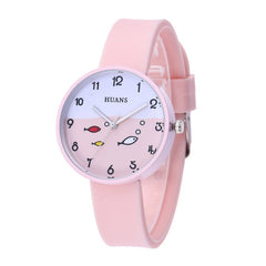 Famous brand New listing children's watch for girls boys gift clock silicone quartz watches kids Fashion cute cartoon fish watch