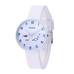 Famous brand New listing children's watch for girls boys gift clock silicone quartz watches kids Fashion cute cartoon fish watch