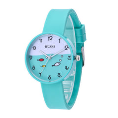 Famous brand New listing children's watch for girls boys gift clock silicone quartz watches kids Fashion cute cartoon fish watch