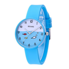 Famous brand New listing children's watch for girls boys gift clock silicone quartz watches kids Fashion cute cartoon fish watch