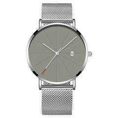 Luxury Fashion Business Watches Men Super Slim Watches Stainless Steel Mesh Belt Quartz Watches Gold Watches Men Gift 2019