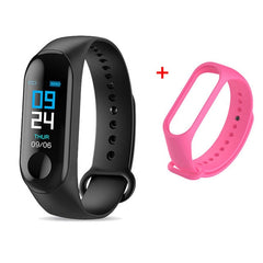 M3 Smart Watch Bracelet Band Fitness Tracker Messages Reminder Color Screen Waterproof Sport Wristband For men women