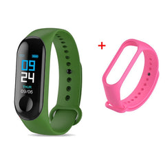 M3 Smart Watch Bracelet Band Fitness Tracker Messages Reminder Color Screen Waterproof Sport Wristband For men women